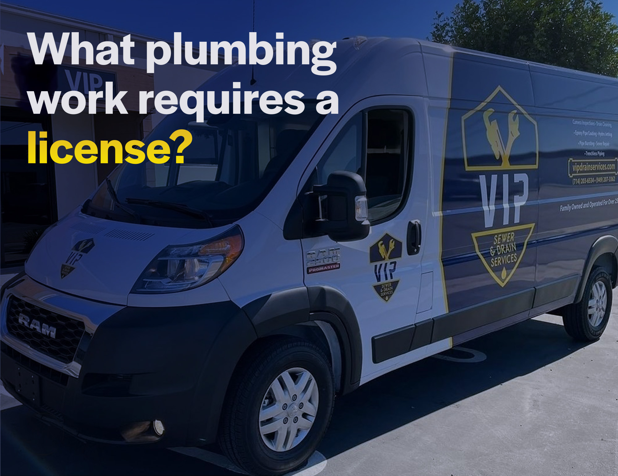 What plumbing work requires a license?