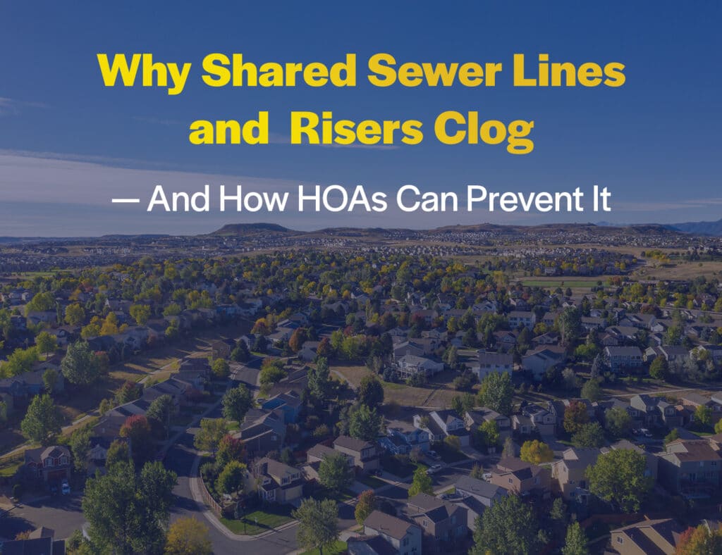 Why Shared Sewer Lines & Risers Clog — And How HOAs Can Prevent It