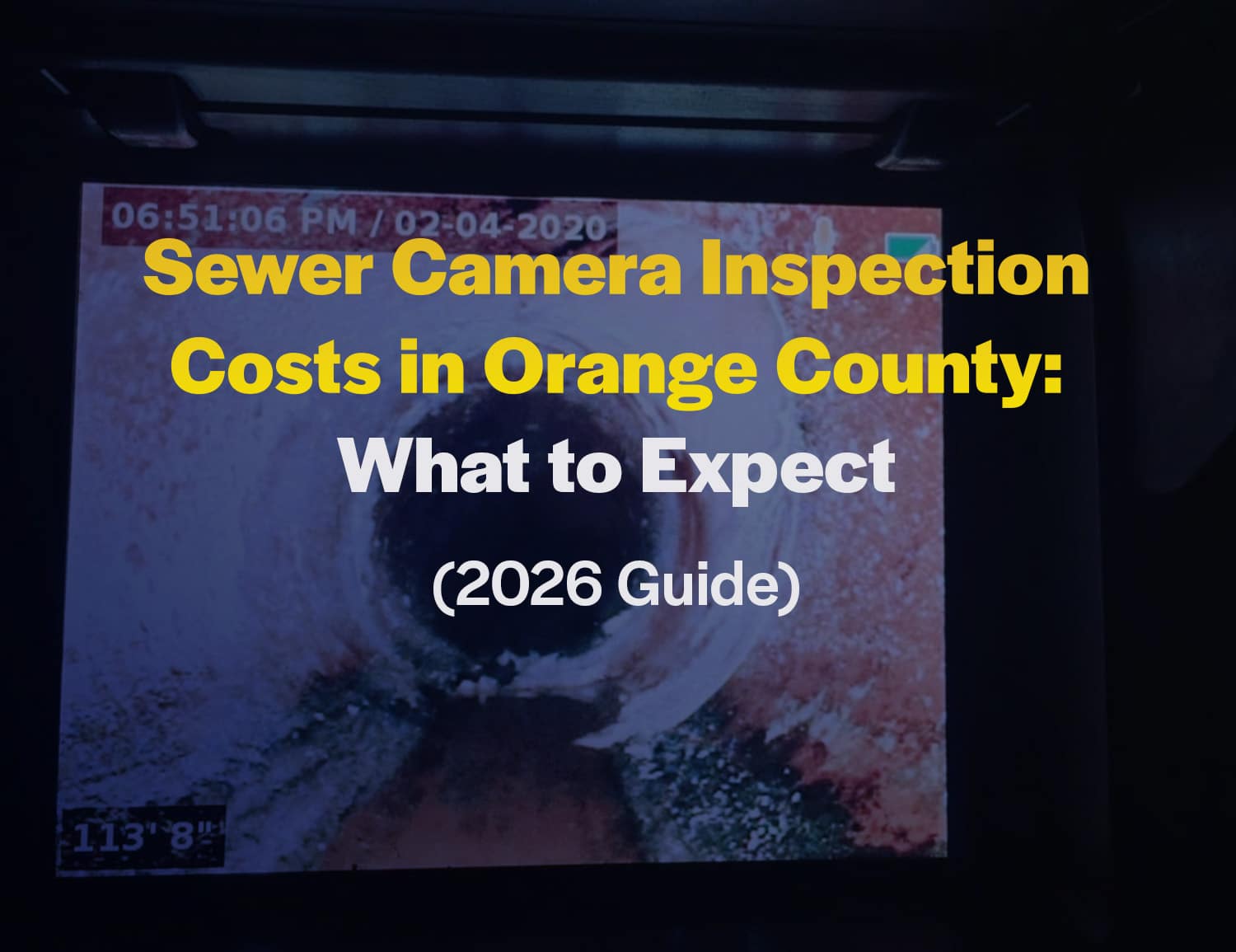 sewer camera inspection cost Orange County