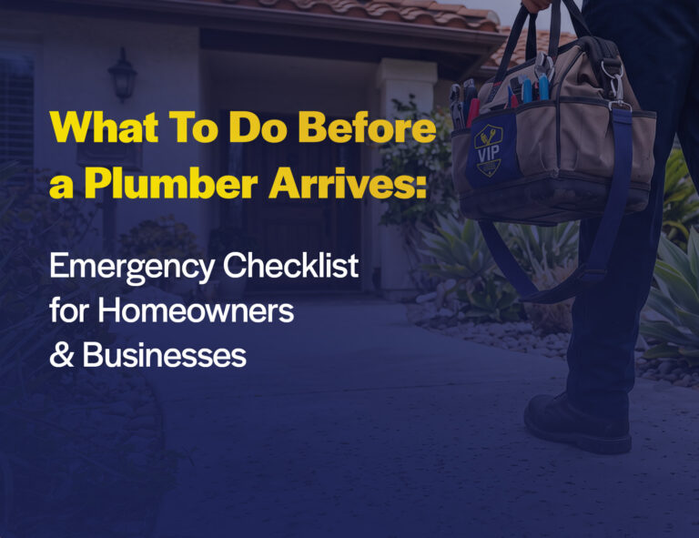 what to do before a plumber arrives